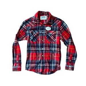 Urban Pipeline Red and Blue Plaid Men's Shirt